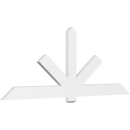 Ekena Millwork Kennewick Architectural Grade PVC Gable Bracket, 96"W x 36"H x 2"D x 6"F, 9/12 Pitch GBP096X36X0206KEN00